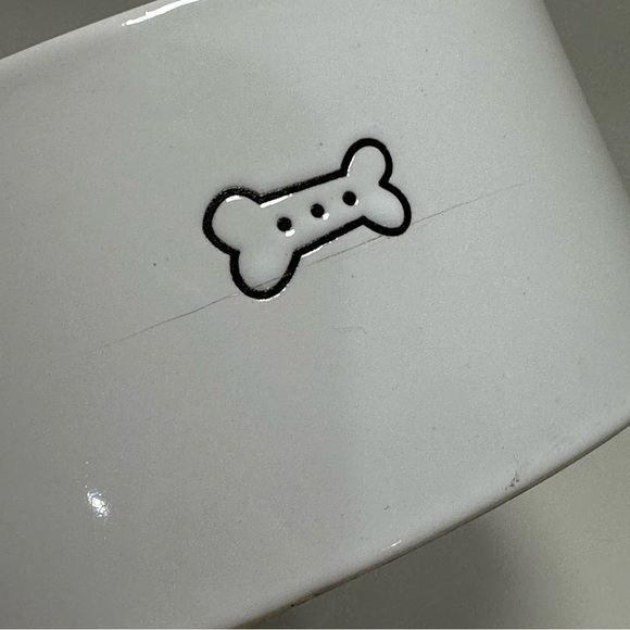 GOOD DOG Ceramic Dog Food Water Bowl with Bone - Picture 7 of 9